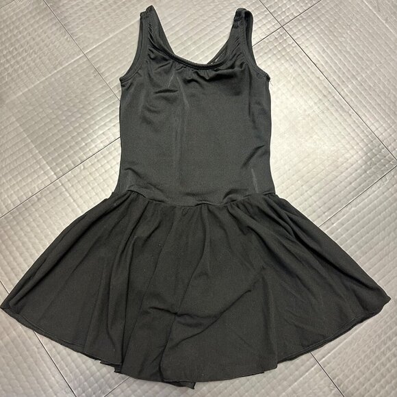 CURTAIN CALL COSTUME BLACK LEOTARD WITH SKIRT ATTACHED CHILD MEDIUM - Picture 6 of 6